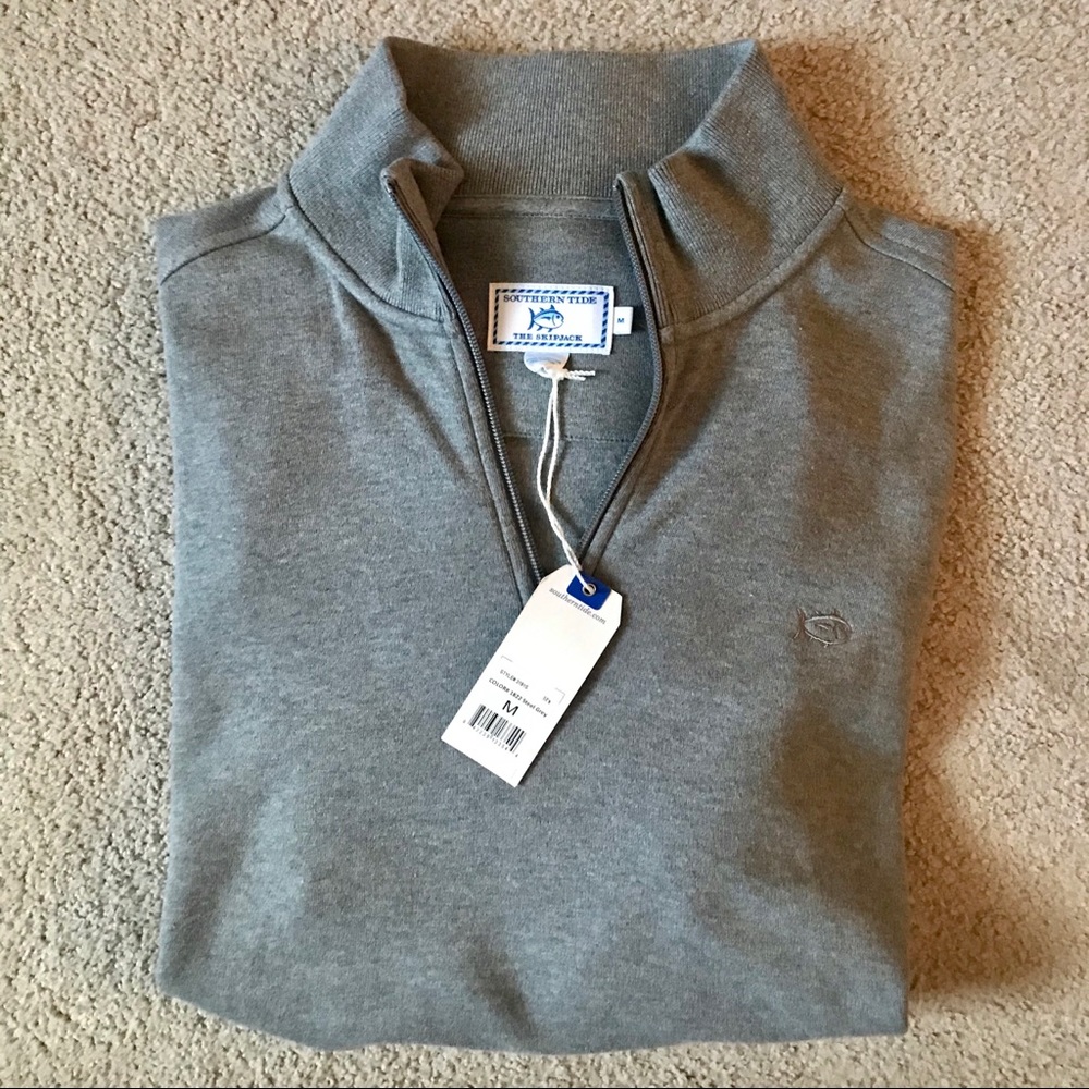 NWT Southern Tide Quarter Zip Pullover Medium Gray - Picture 4 of 4